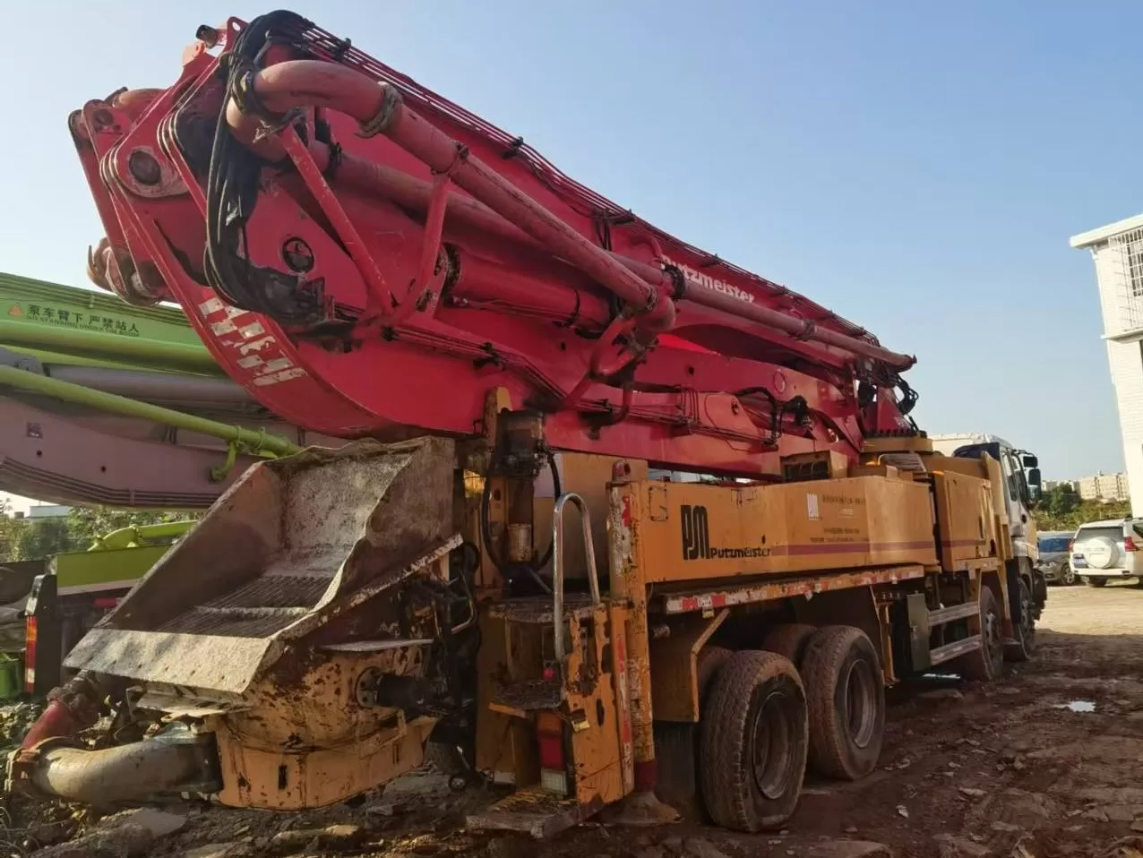 2010 putzmeister original de boa qualidade 46m carro com bomba de concreto montado em caminhão no chassi isuzu