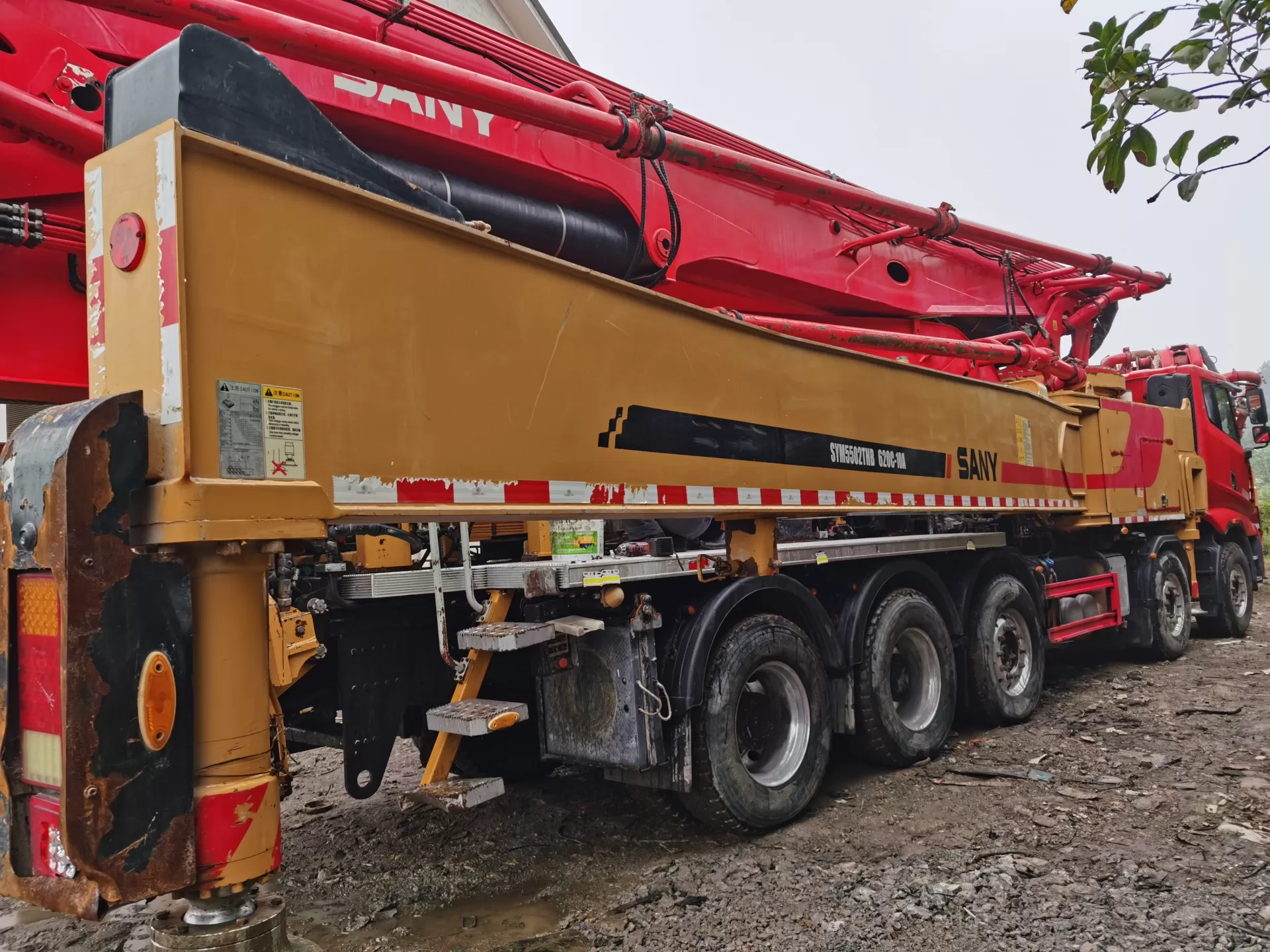 2021 sany boom pump 62m carro com bomba de concreto montado em caminhão no chassi sany