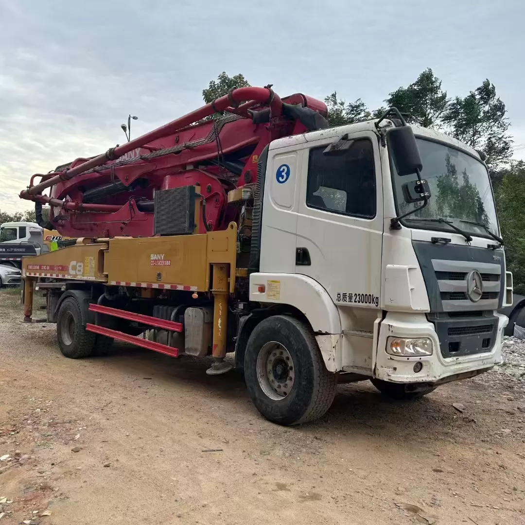 2020 sany boom pump 37m carro com bomba de concreto montado em caminhão no chassi sany