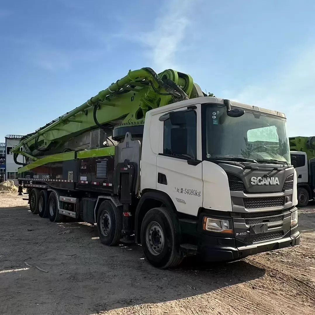 qualidade 2021 zoomlion boom pump carro de bomba de concreto montado em caminhão 67m no chassi scania