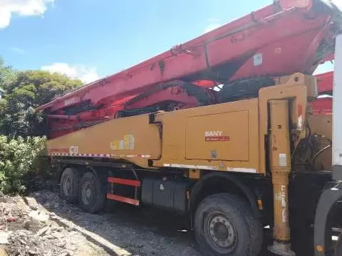 carro de bomba de concreto montado em caminhão de alta qualidade 2018 sany boom pump 56m no chassi benz