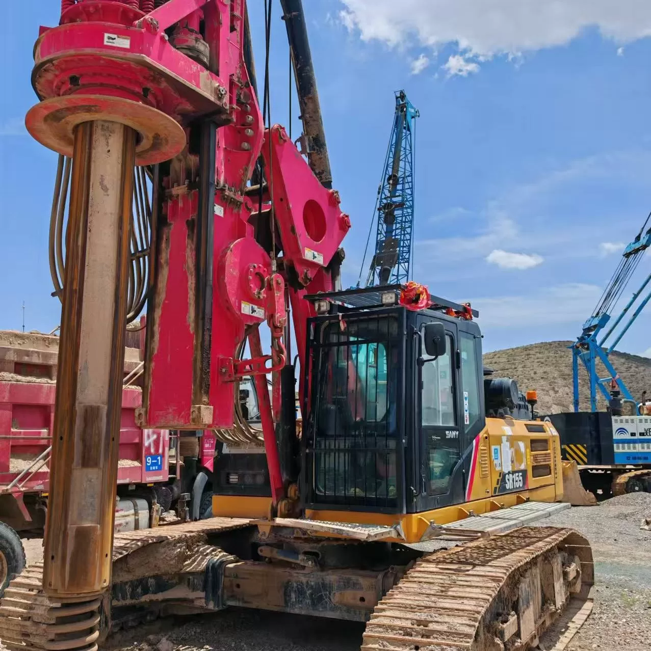 2019 máquina de perfuração rotativa hidráulica sany sr155 retroescavadeira empilhadora para broca de fundação