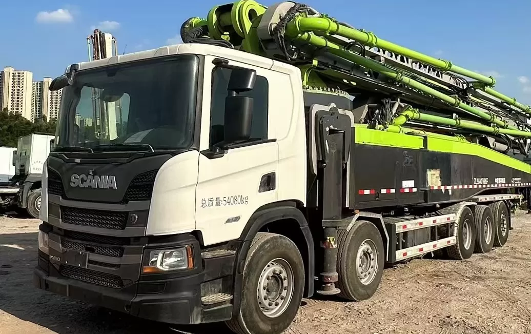 qualidade 2021 zoomlion boom pump carro de bomba de concreto montado em caminhão 67m no chassi scania