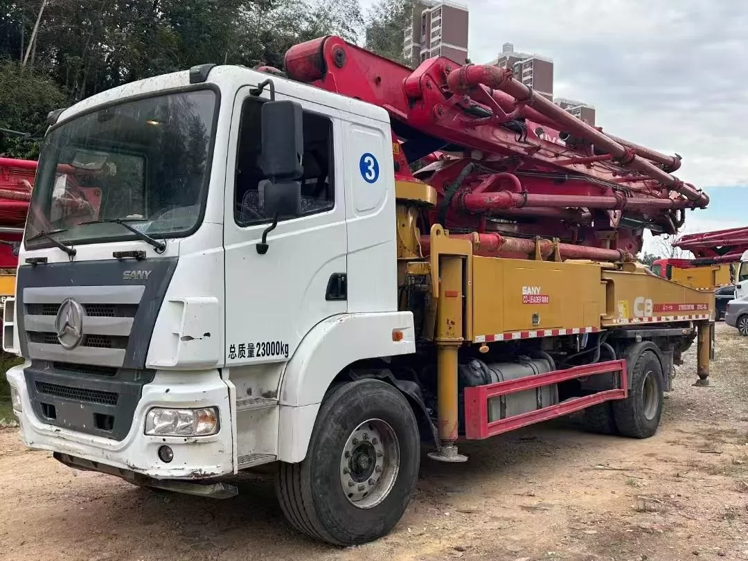 2020 sany boom pump 37m carro com bomba de concreto montado em caminhão no chassi sany