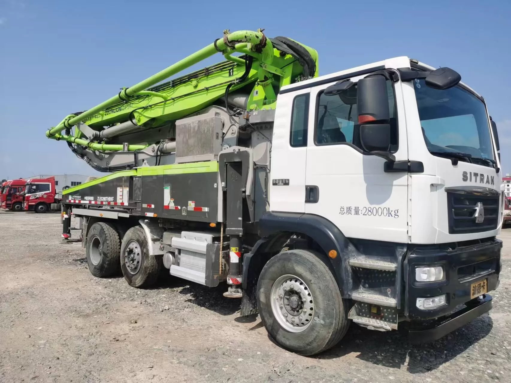 2022 zoomlion boom pump carro com bomba de concreto montado em caminhão de 40 m no chassi sitrak