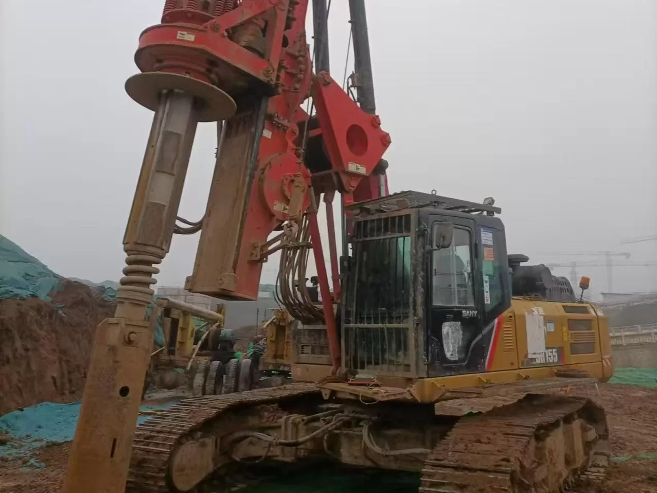 2019 sany piling machinery sr155 retroescavadeira plataforma de perfuração rotativa para broca de fundação