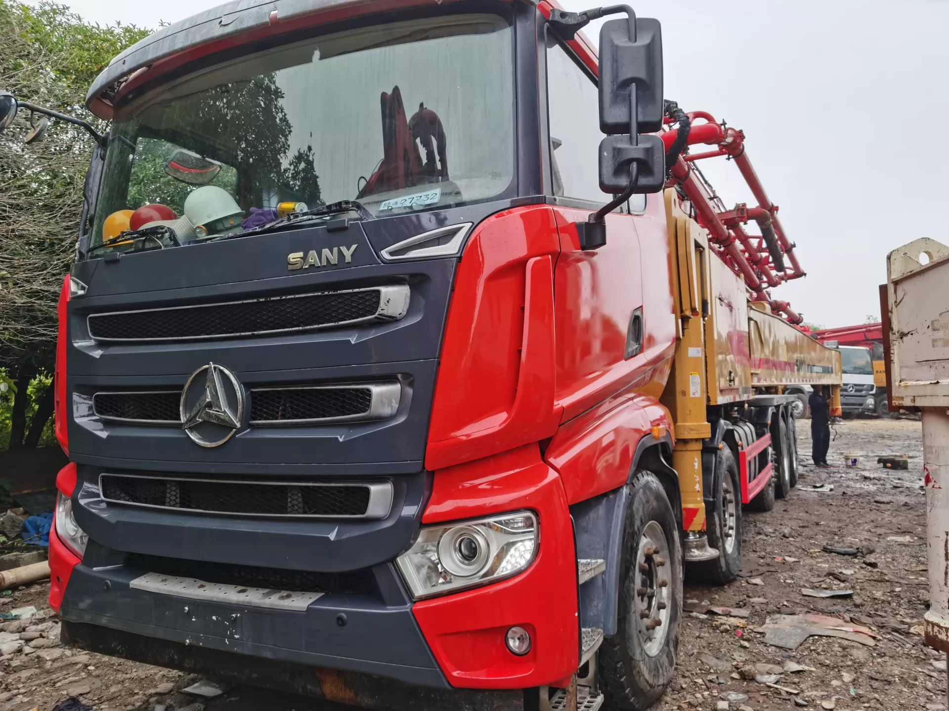 2021 sany boom pump 62m carro com bomba de concreto montado em caminhão no chassi sany