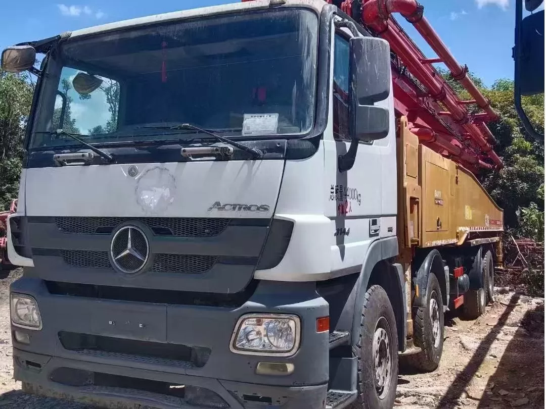 carro de bomba de concreto montado em caminhão de alta qualidade 2018 sany boom pump 56m no chassi benz